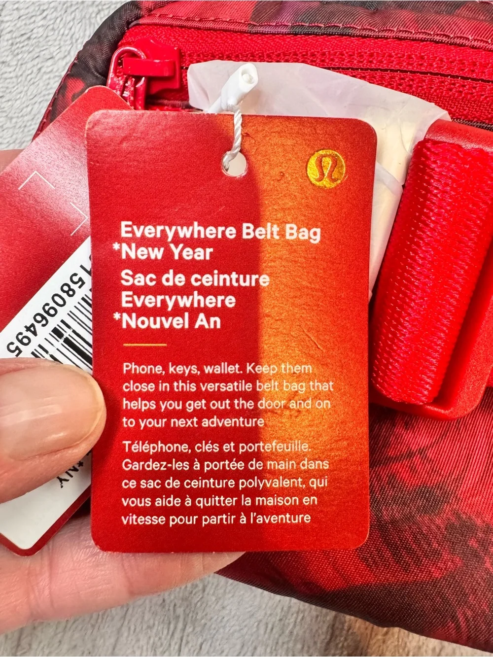 Red Patterned Crossbody purse - Lululemon